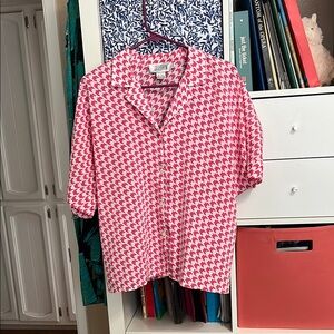Pink Houndstooth shirt